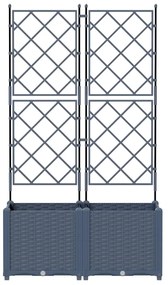 vidaXL Κηποτινάκι με Τρέλα 2 pcs Γκρι 80 x 40 x 143 εκ. PP