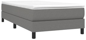 vidaXL Κρεβάτι Boxspring με Στρώμα Σκούρο Γκρι 80x200 εκ. Υφασμάτινο