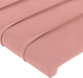 vidaXL Κεφαλάρι Ροζ Βελούδινο 90x5x118/128 εκ.