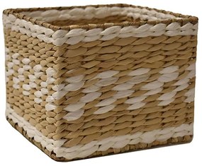 Καλάθι Rush 00.06.67440 20x20x16cm Natural-White Ψάθα