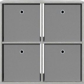 vidaXL Πλαϊνό γραφείο Σκυρόδεμα Γκρι 68,5 x 32 x 67 εκ