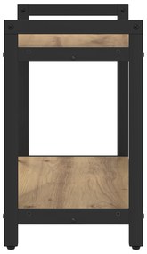vidaXL Βιβλιοθήκη artisan δρυς 60 x 30 x 48.5 εκ Επεξεργασμένο ξύλο