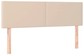 Κεφαλάρι Κρεβατιού LED Καπουτσίνο 144x5x78/88 εκ. Συνθετ. Δέρμα - Καφέ