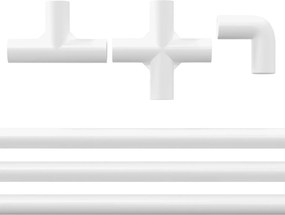 vidaXL Σωλήνας PVC 2 pcs Λευκό 12,2 x 1,8 x 500 mm PP και PE