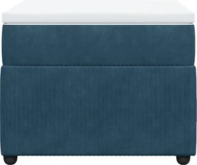 vidaXL Κρεβάτι Boxspring με Στρώμα Σκούρο Μπλε 80 x 200 εκ. Βελούδινο
