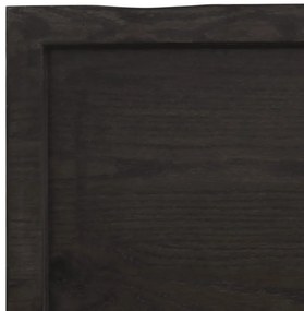vidaXL Ράφι Τοίχου Σκούρο Καφέ 60x40x(2-4) εκ. Επεξ. Μασίφ Ξύλο Δρυός