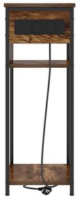 vidaXL Κομοδίνο Καπνιστή δρυς 41 x 28 x 76 εκ. Επεξεργασμένο ξύλο