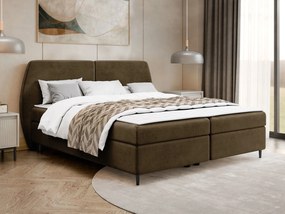 Επενδυμένο κρεβάτι Madryt-160 x 200-Καφέ