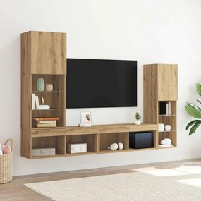 vidaXL Ντουλάπι TV 4 pcs artisan δρυς Επεξεργασμένο ξύλο
