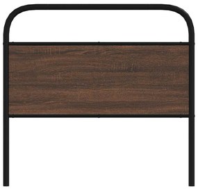 vidaXL Κεφαλάρι Καφέ Δρυς 107 εκ. Ατσάλι/Επεξεργασμένο Ξύλο