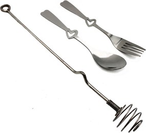 Σετ Mini Κουτάλι, Πιρούνι και Αναδευτήρας 3τμχ