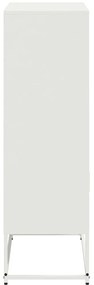vidaXL Ραφιέρα Λευκή 68,5x38,5x123,5 εκ. από Ατσάλι