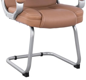 Καρέκλα επισκέπτη Dhara με PU camel 63x67x112Υ εκ.