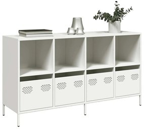 Sideboard Λευκό 135x39x73,5 cm Ατσάλι ψυχρής έλασης 3307166