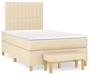 ΚΡΕΒΑΤΙ BOXSPRING ΜΕ ΣΤΡΩΜΑ ΚΡΕΜ 120X200 ΕΚ. ΥΦΑΣΜΑΤΙΝΟ 3137306