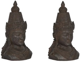 Bokstøtte Home ESPRIT Ρητίνη Ανατολικó 15 x 11 x 28 cm