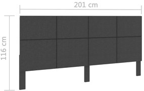 vidaXL Κεφαλάρι Σκούρο Γκρι 200 x 200 εκ. Υφασμάτινο