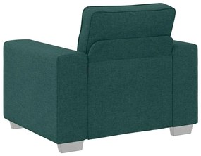 vidaXL Καναπές με μαξιλάρι Σκούρο πράσινο 100 x 77 x 82 εκ ύφασμα