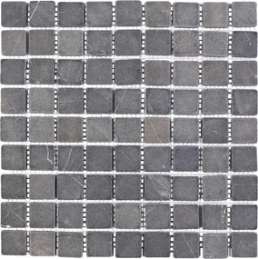 vidaXL Πλακίδια Μωσαϊκού Γκρι 30 x 30 cm Μάρμαρο