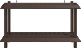 vidaXL Μονάδα Ραφιού 2 επίπεδα 100 x 40 x 55,5 εκ. PP Καφέ