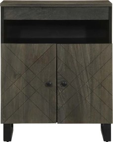 vidaXL Μπουφές Μαύρο 60x33x75 cm Μασίφ Ξύλο Μάνγκο