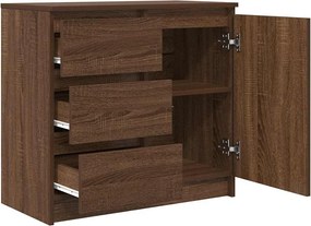 vidaXL Συρταριέρα με Συρτάρια καφέ δρυς 71x35x65 εκ. Επεξ. Ξύλο