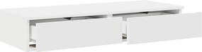 vidaXL Συρτάρια κρεβατιού Λευκό 100 x 36,5 x 16,5 εκ