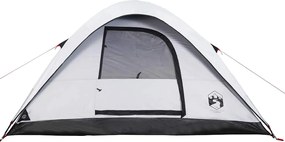 vidaXL Σκηνή Οικογενειακή 6 Ατόμων Αδιάβροχη Λευκή Ύφασμα Συσκότισης