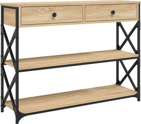 vidaXL Τραπέζι Κονσόλα Sonoma Δρυς 100x28x75 εκ. Επεξεργασμένο Ξύλο
