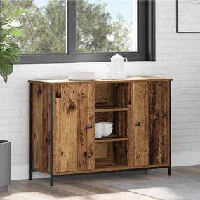 vidaXL Πλαϊνό γραφείο Παλιό ξύλο 100 x 35 x 70 εκ.