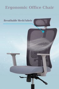 Office Chair Lumbar 126 - Grey Grey