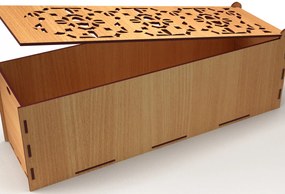Σετ των 2 Intra απο ξύλο plywood 3mm-4mm πάχος – Ξύλινο κουτί δώρου γάμου Κοπή λέιζερ 04 Δίασταση 20x20 cm INTRAFABR-83367681
