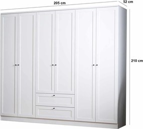 Wardrobe Terra 6 210 - White White