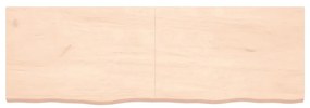 Πάγκος Μπάνιου 180x60x(2-6) εκ. από Ακατέργαστο Μασίφ Ξύλο - Καφέ