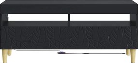 vidaXL Ντουλάπα LED Τηλεόρασης Μαύρο Επεξεργασμένο Ξύλο