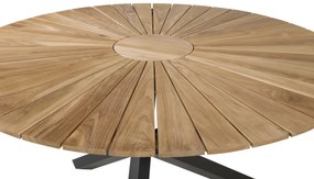 Τραπέζι εξωτερικού χώρου Dallas 2811, Ξύλο, 76cm, Ξύλο Teak, Μαύρο, Μέταλλο, Ξύλο: Ξύλο Teak | Epipla1.gr