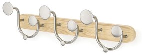 Κρεμάστρα Τοίχου 9 Θέσεων Melody 1019559-392 43x8x13cm Natural-Nickel Umbra Wood,Aluminum