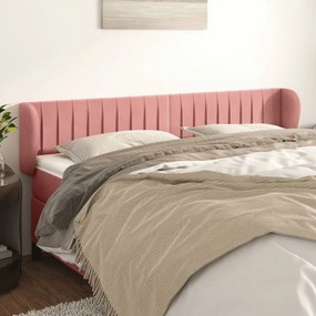 Κεφαλάρι με Πτερύγια Ροζ 163x23x78/88 εκ. Βελούδινο 3117441