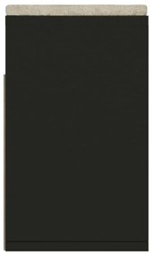 Παπουτσοθήκη Μαύρη 104 x 30 x 49 εκ. Μοριοσανίδα με Μαξιλάρι - Μαύρο