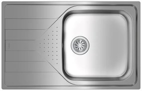 Teka 50 Τ-ΧΡ 1Β 1D Max Ένθετος Νεροχύτης Inox Σατινέ Μ79xΠ50cm