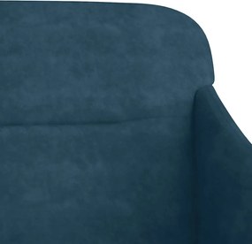 vidaXL Πάγκος Μπλε 110x76x80 εκ. Βελούδινος