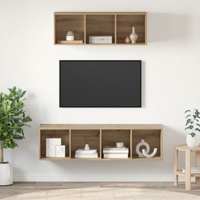 vidaXL Σετ Τηλεοπτικού Κάδου 2 pcs artisan δρυς 37 x 37 x 142.5 εκ