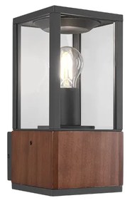 Απλίκα Επιτοίχια Χρώμα Ξύλου Εξ.Χώρου IP44 1xE27 Trio Lighting Garonne 201860130