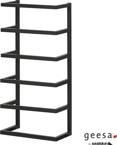Geesa Sealskin 30746 Black Matt - Επιτοιχη πετσετοθηκη μπανιου