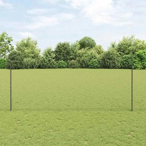 vidaXL Φράχτης με Στήλες. Γκρι 1.4 x 50 m Ατσάλι