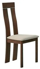 PELLA καρέκλα Οξυά Καρυδί Burn Beech/Ύφασμα Μπεζ 45x50x103cm Ε789,1