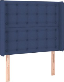 vidaXL Κρεβάτι Boxspring με Στρώμα Μπλε 100 x 200 εκ. Υφασμάτινο
