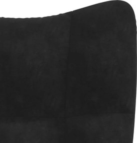 vidaXL Πολυθρόνα Relax Μαύρη Βελούδινη