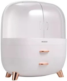 ECOCO θήκη οργάνωσης καλλυντικών E2013, επιτραπέζια, 29.5x18.5x32cm, λευκή