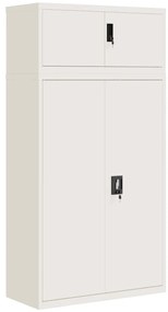 vidaXL Αρχειοθήκη Λευκή 90 x 40 x 180 εκ. Ατσάλινη